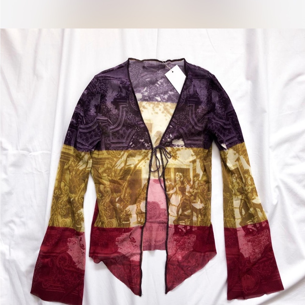 Jean Paul Gaultier Purple, Gold, and Red Blouse